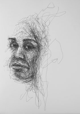 Human XII, Ink on Paper, 29,7x42,0 cm