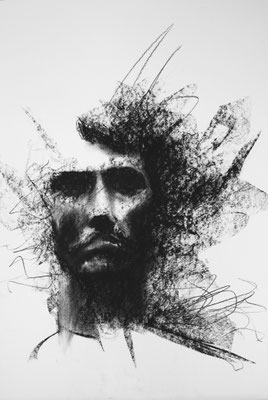 Human XV, charcoal on Paper, 42,0x59,4 cm