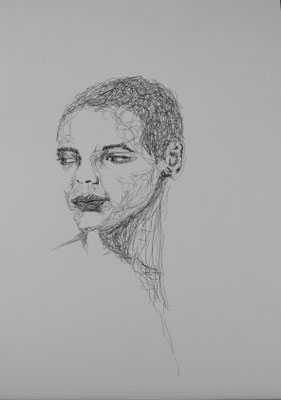 Human XVIII, Ink on Paper, 29,7x42,0 cm