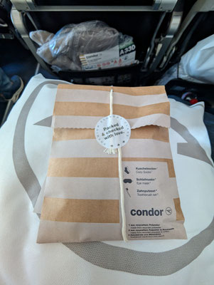 Amenity-Kit in der Condor Premium Economy