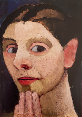 "Portrait mit Hand am Kinn" von Paula Modersohn-Becker