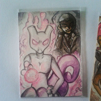 #086 ~ Mewto & Giovanni aus Pokemon ~ Copic Marker ~ vergeben