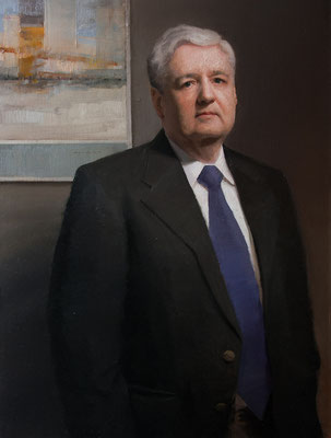 "José Aguilar Herrando, Director de la Escuela de Ingenieros de Caminos, UPV, Valencia" - Oil/Canvas | 90 x 60 cm | 2008