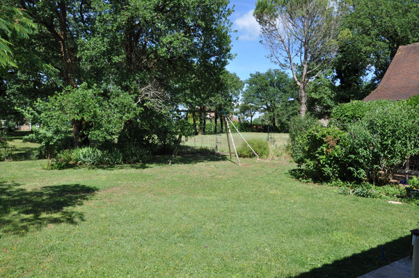 La vue sur le jardin