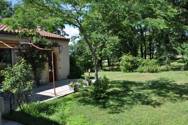 La vue sur le jardin