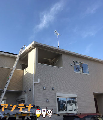 泉南郡熊取町 地デジヤギ式アンテナ工事