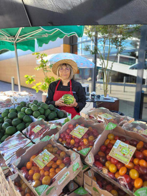 Patricia en animation fruits et légumes