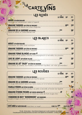 Menu Brasserie le Ô17  Sanary