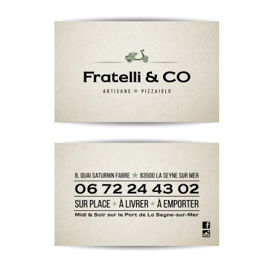 Carte de visite pour Fratelli & Co