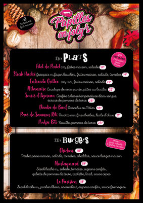 Menu Papilles en Foly's - La Seyne
