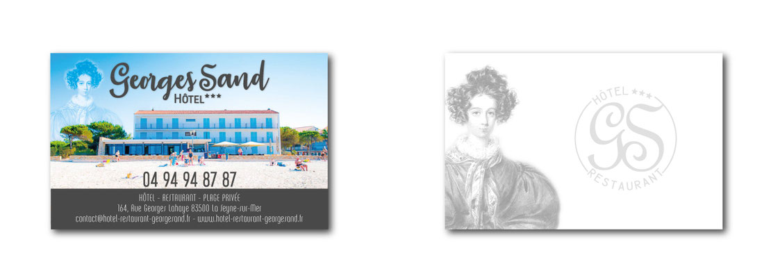 carte de visite pour l'hôtel George Sand