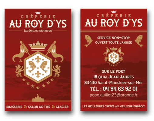carte de visite le Roy d'Ys saint mandrier