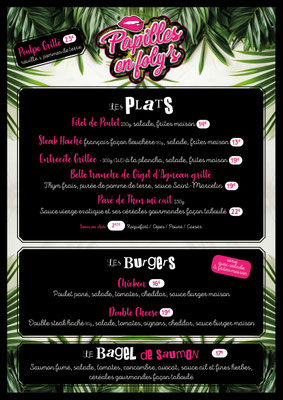 Menu Papilles en Foly's - La Seyne