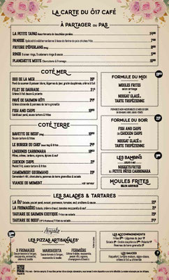 Menu Brasserie le Ô17  Sanary