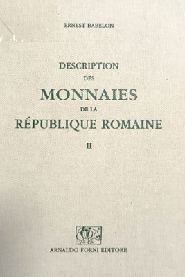 A2.DESCRIPTION DES MONNAIES DE LA REPUBLIQUE ROMAINE  (TOME II)