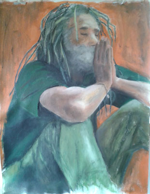 Acryl, 65x85, Mestre Cobra Mansa