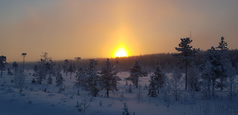 Sunset over Lappland