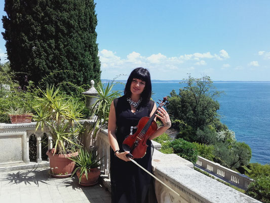 Violinista lago di Garda