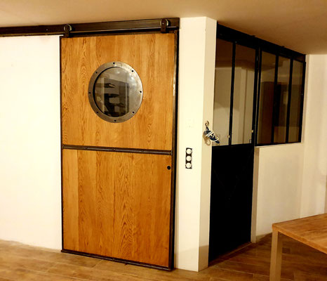 Porte verriere bois