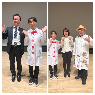 延岡市役所の吉田様、FMのべおかの松田様、せーじ先生と。