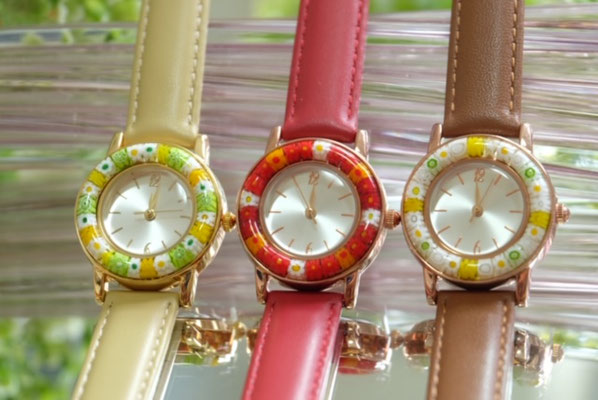 ✿ミルフィオリでつくるリストウォッチ - granata1000fiori ページ！