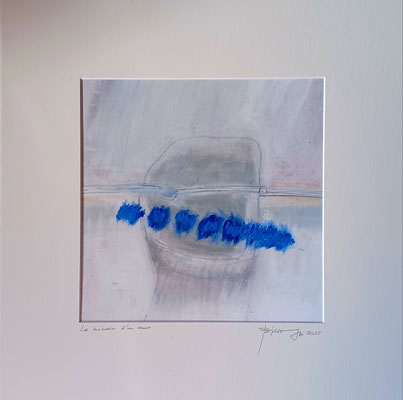 La mémoire d'un mur, pastel gras, 40x40, 2025