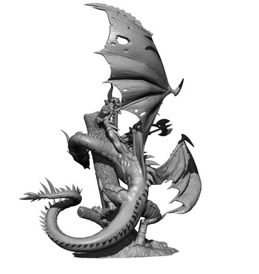 3d modelling - SHIELDWOLF - Two headed Dragon