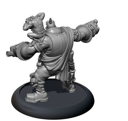 3D modelling-Troll Cannon Unit-PRIVATEER PRESS