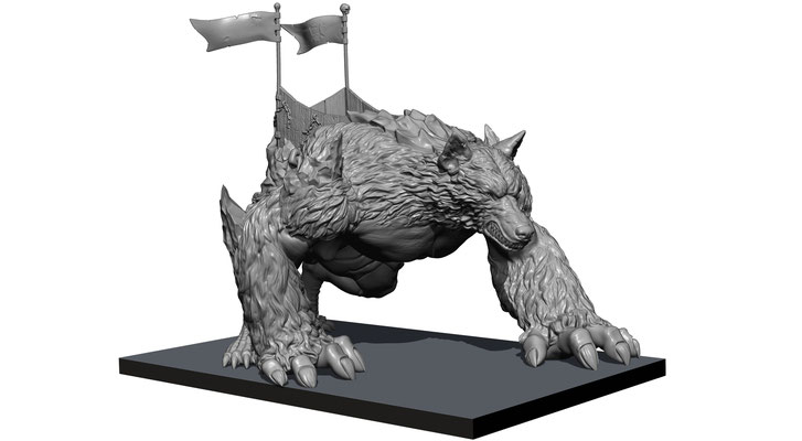 3d modelling - SHIELDWOLF - Werewolf head