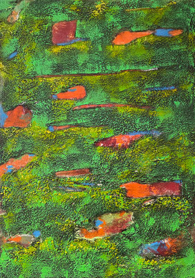 Schicht auf Schicht   ...   Acryl, Steinmehle und Wachs auf Leinwand   ...   50 x 70 cm
