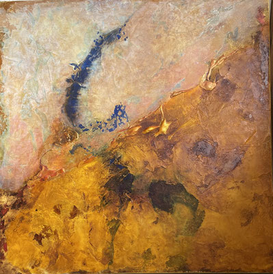 Die Woge   ...   Acryl und Tusche auf Leinwand   ...   80 x 80 cm
