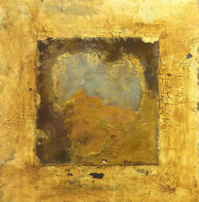 Variation in Rost ... Acryl auf Leinwand ... 50 x 50 cm