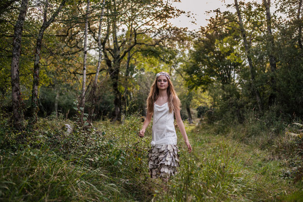 Robe en soie sauvage et écorce de bouleau Capucine Panfiloff