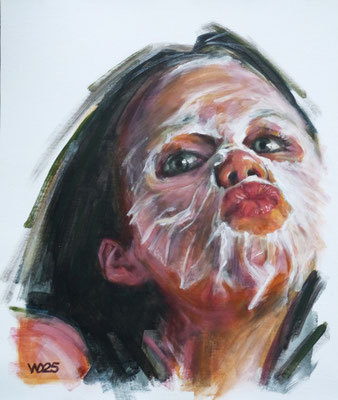 Maske - 46 x 55cm   Acrylfarbe auf Leinwand  350.00 €