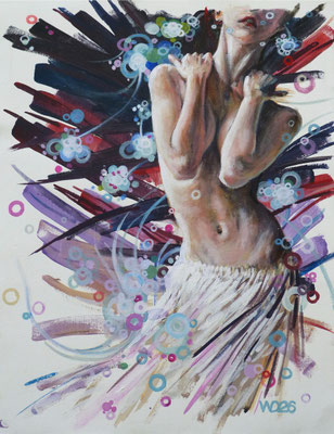 Farbige Träume 17 - 40 x 52cm  Acrylfarbe auf Leinwand  190.00 €