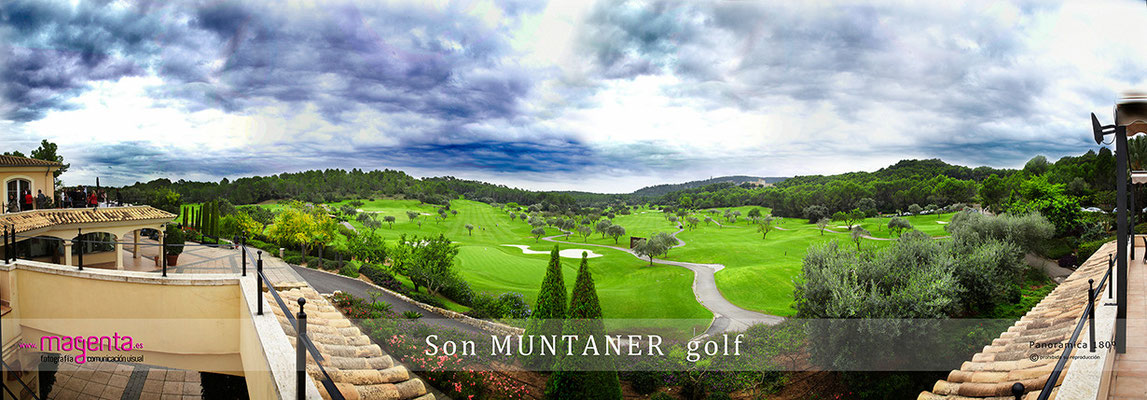 Golf Son Muntaner,fotografía panorámica mallorca, foto 180º,fotógrafo profesional mallorca,