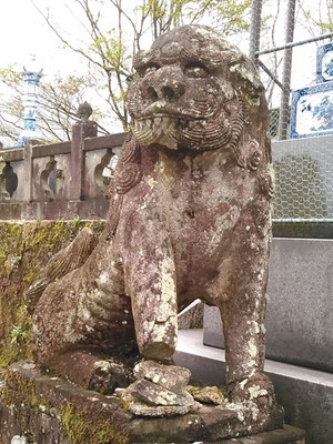 陶山神社狛犬06番吽形の写真