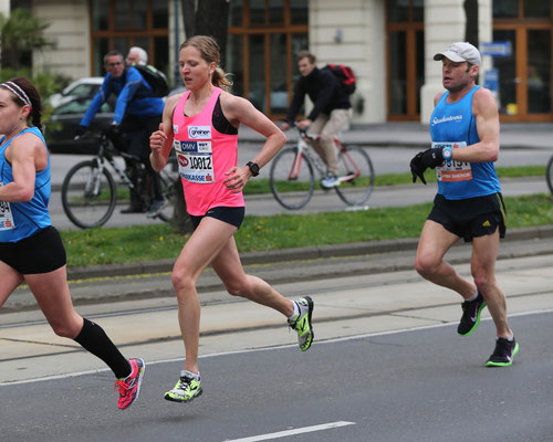 Anita Baierl beim Halbmarathon, den sie leider nicht beendete.