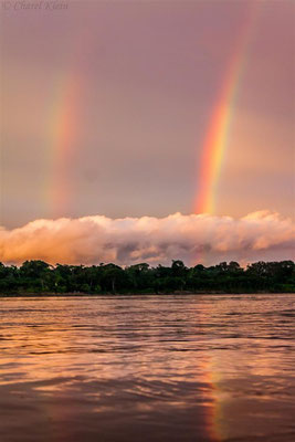 Double rainbow on the Madre de Dios -- Peru / Centro De Rescate Taricaya