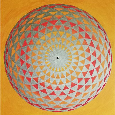 Torus-Yantra in rot und gelb