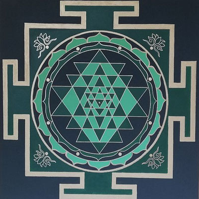 Shri Yantra in grün
