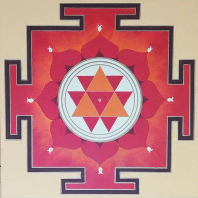 Durga Yantra in rot