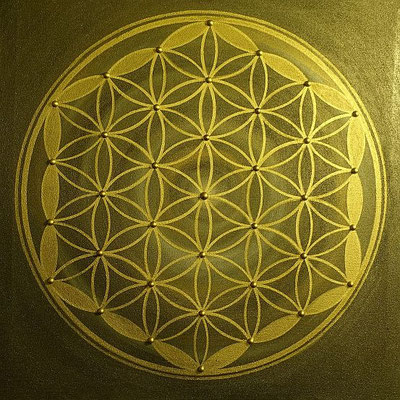 Blume des Lebens in gold