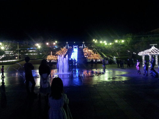 海洋博公園のイルミネーション。