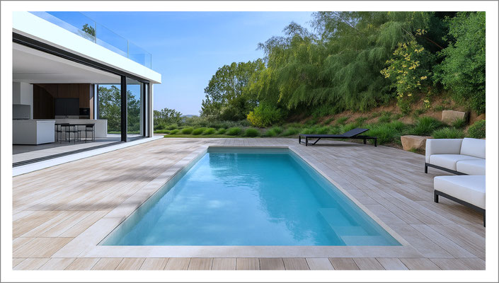 Poolbau Rhein-Main, Fertigschwimmbecken, Modell Schwimmkanal von Hersteller Generation Piscine