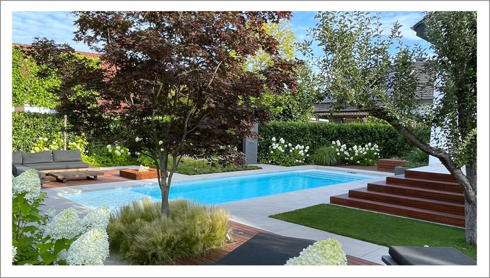 Poolbau Rhein-Main, Fertigschwimmbecken, Modell WetLounge von Hersteller Riviera Pool