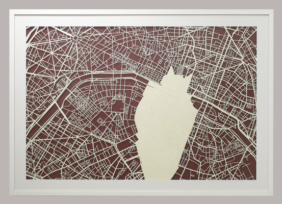 Paris, "Chimera II", 2014. 900x700 mm, hand-cut paper.