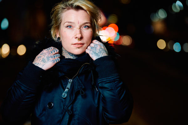 Porträt, Berlin, Nacht, Farbenfroh, Berlin Moabit, porträtfoto