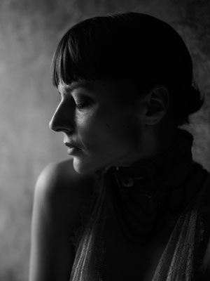 Porträt, Schwer weiß, Analog junge Frau, porträtfoto