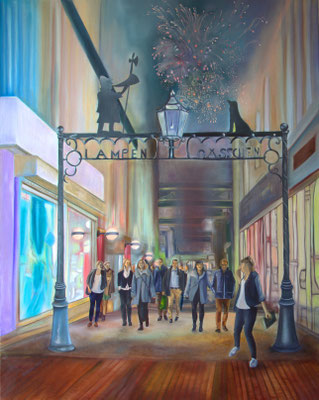 „Lampen Gässchen“ (80×100cm) 2016